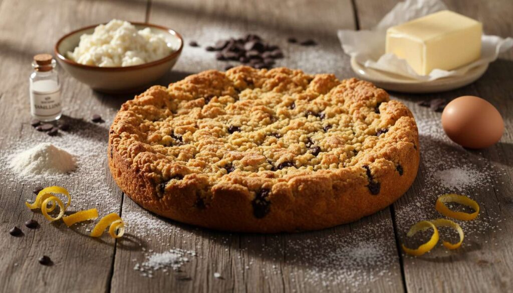 Sbriciolata con ricotta e gocce di cioccolato: si prepara in 10 minuti!