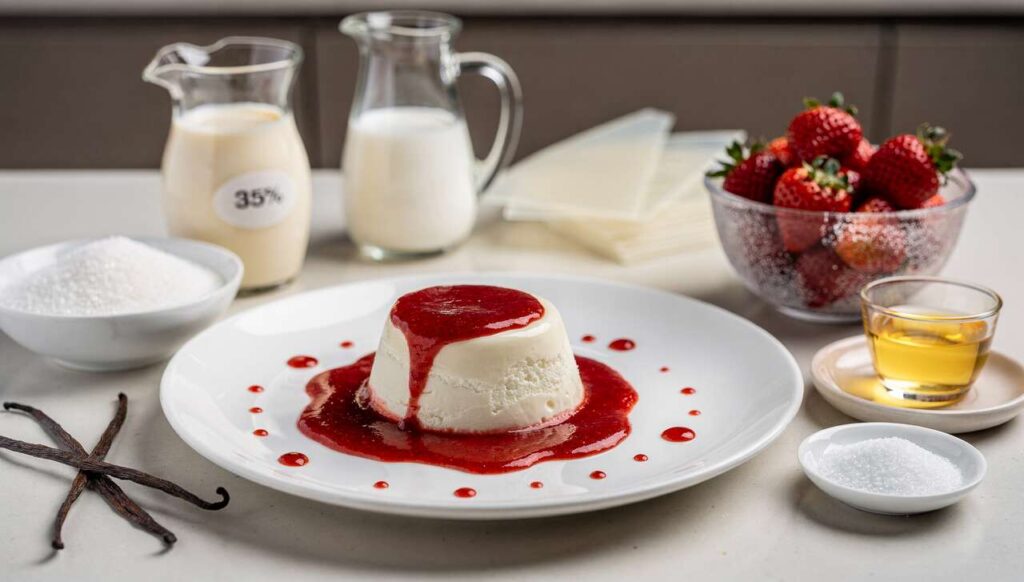 Panna cotta alla vaniglia con coulis di fragole: la ricetta del ristorante stellato