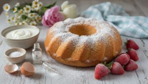 Ciambella alle fragole e yogurt: la merenda di primavera pronta in 40 minuti