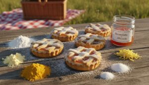 Crostatine ripiene di marmellata di albicocche, perfette da portare al picnic
