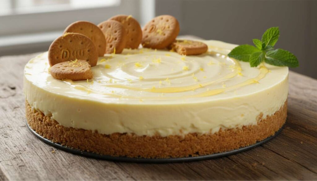 Cheesecake al limone senza cottura: la ricetta con base di biscotti Digestive