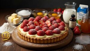 Crostata di fragole fresche con crema diplomatica: elegante e facilissima