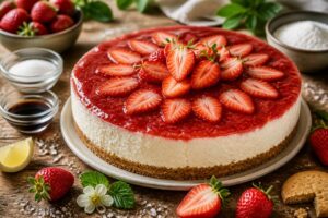 Cheesecake alle fragole di Nemi senza cottura, il dessert di maggio pronto in 20 minuti