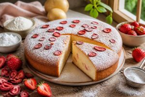 Torta paradiso alle fragole, la variante primaverile del classico lombardo
