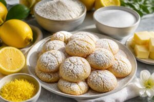 Biscotti morbidi al limone di Sorrento per la Festa della Mamma, ricetta per 30 pezzi