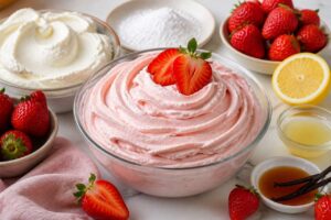 Crema al mascarpone e fragole, il ripieno perfetto per farcire rotoli e torte
