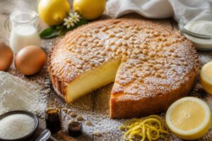 Torta della nonna al limone con crema profumata, la variante primaverile più amata